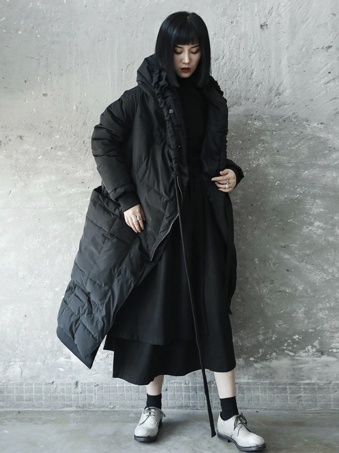 Z-ZOUX Woman Coat Hooded Black Irregular Womens Down Jackets Loose Large Size Long Women Winter 2018 New Fashion Casual | Женская одежда
