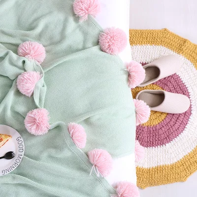 

New Knitted Blankets Warm Soft Blanket on the Bed Home Plane Travel Coperta Throws for Sofa Cobertor Bedspreads 130*160cm