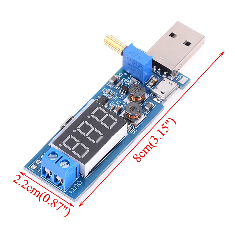 Регулируемый понижающий USB преобразователь с ЖК дисплеем 3 5 12 В до 1 2 24