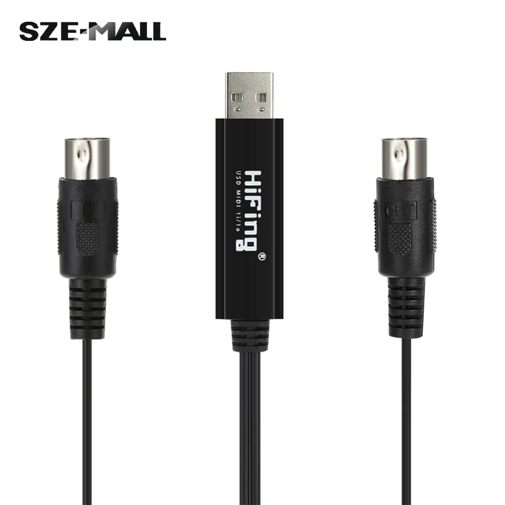 USB IN OUT MIDI кабель один в Интерфейс 5 Pin линия преобразователя к ПК Музыка адаптер