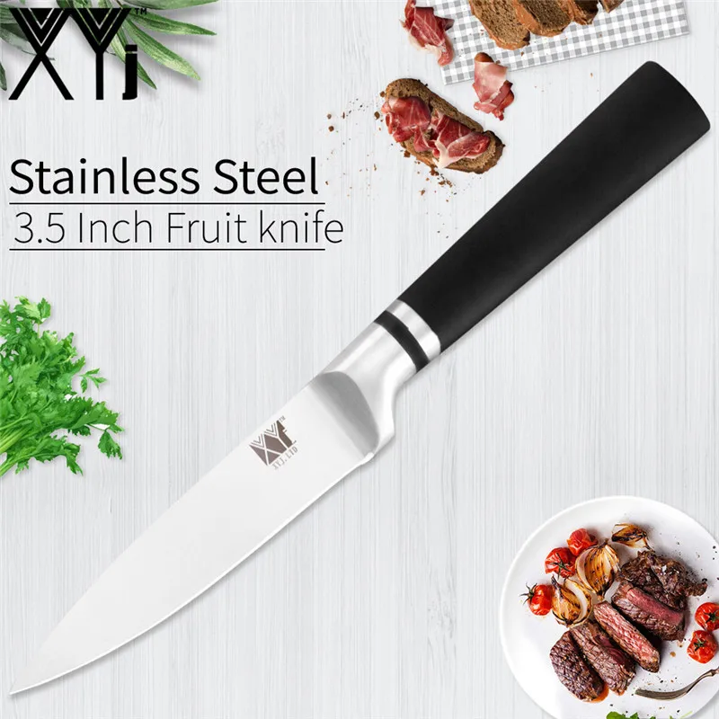 L.3.5 paring knife XYj 6 шт. кухонные ножи из нержавеющей стали 8 ''шеф-повара 8'' хлеба 8 ''нарезки 7''Santoku 5'' Uitliyt 3,5 ''ножи для очистки овощей аксессуары для дома - Цвет: L.3.5 paring knife