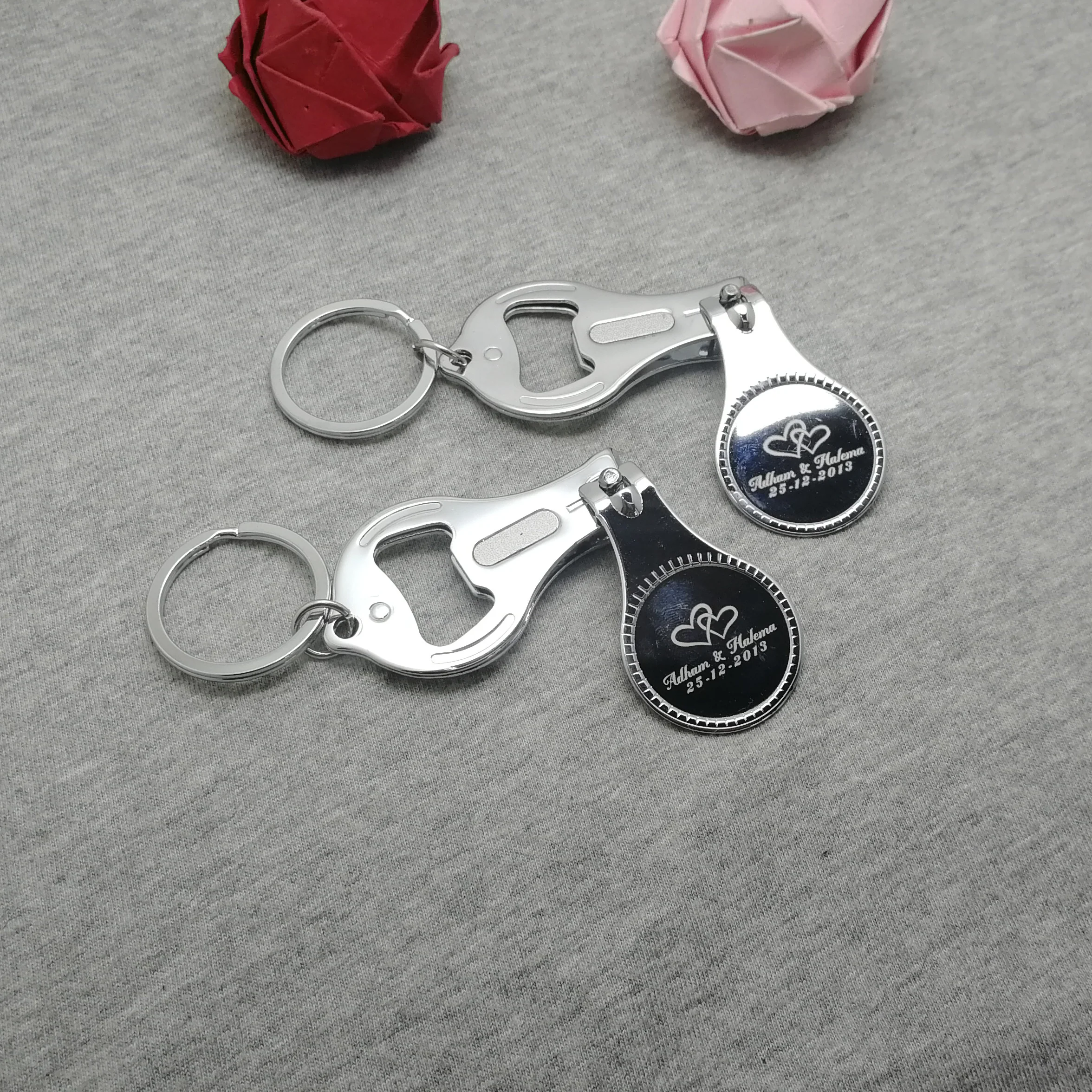 

Nail clipper +beer opener 2 in 1 beauty tool 1pc personalized free with your logo text on the Nail Clipper Cutter make it unique