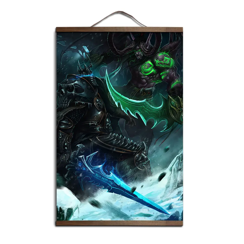 3 Плакат World of Warcrafts Lich King декоративная живопись Sylvanas Windrunner для HD твердой древесины висячий Свиток Плакат без рамки - Цвет: 3