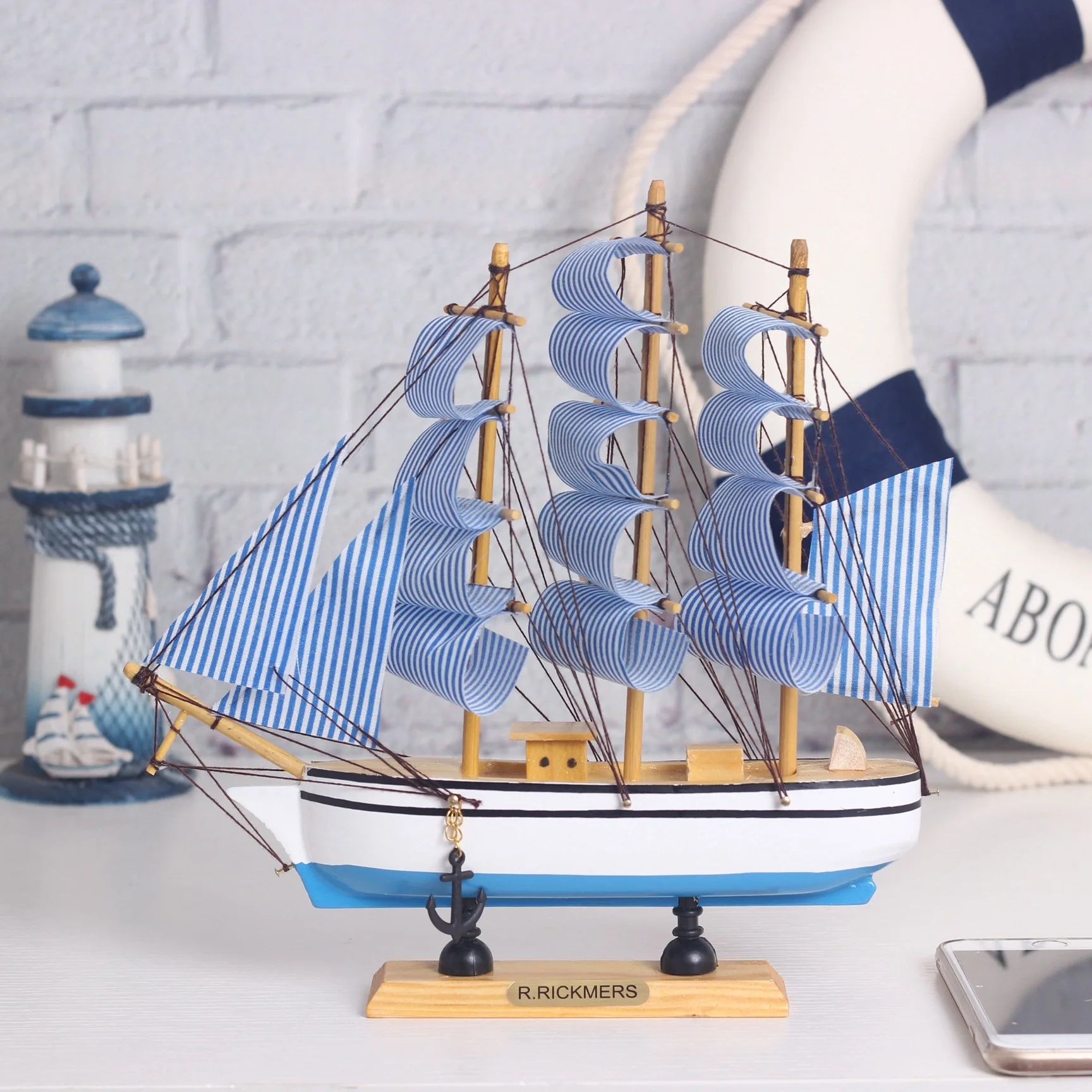 Деревянная модель корабля миниатюрная морская деревянная лодка Морской