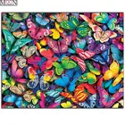 Алмазная живопись сделай сам 5D, крест, разноцветная бабочка, алмазная вышивка, квадратная вышивка, искусственное животное