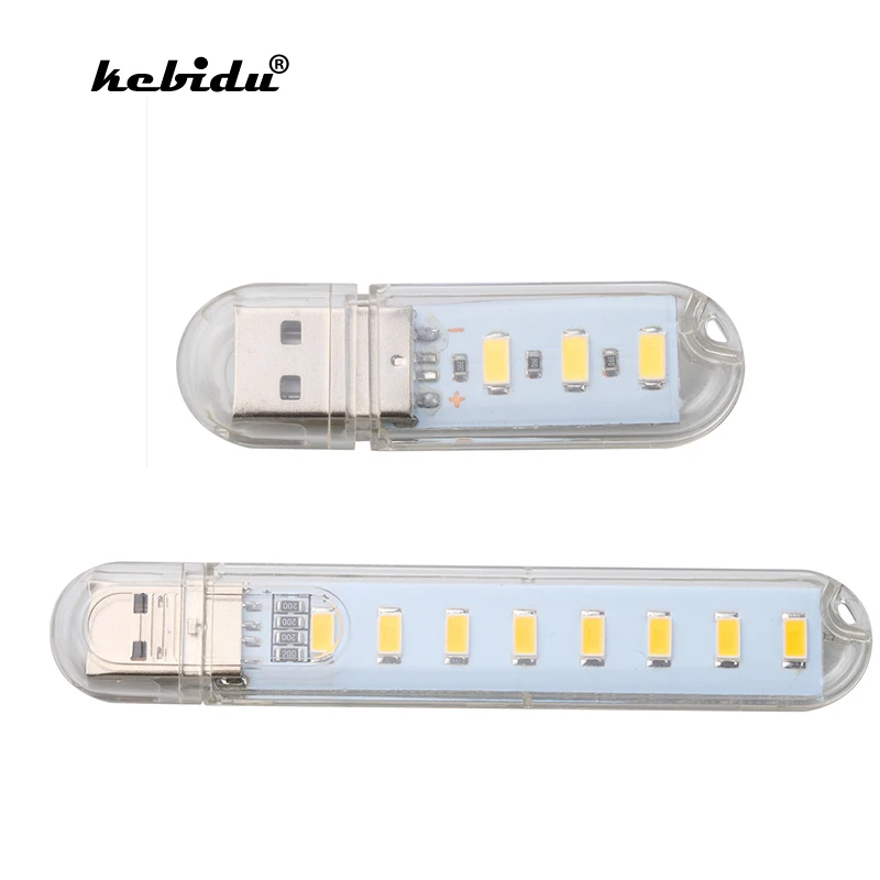 Светодиодный мини-светильник kebidu 5 В USB 3/8 светодиосветодиодный настольная лампа