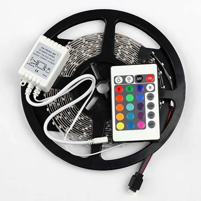 5 м/16 4 футов SMD 3528 RGB 300 светодиодный комплект для смены цвета с гибкой полоской