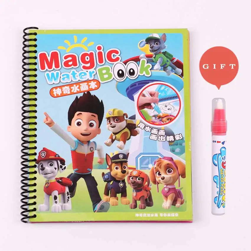 Dog set 10 моделей Волшебная водная книга для рисования, книга для раскрашивания, каракули с волшебной ручкой, доска для рисования, картонная бумага, детские игрушки для детей - Цвет: Dog set
