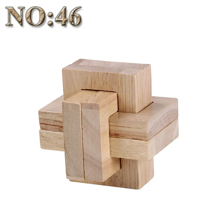 46 53 вида 3D деревянные игрушки-головоломки игра блокированный куб головоломка обучающая игрушка для детей Строительный набор блок модель 29-53 - Цвет: 46