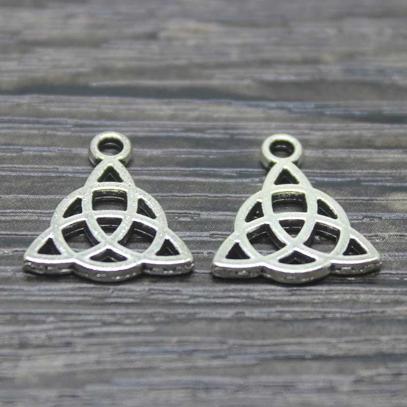 30 шт. кельтские подвески с узелком тибетский серебряный тональный двухсторонний