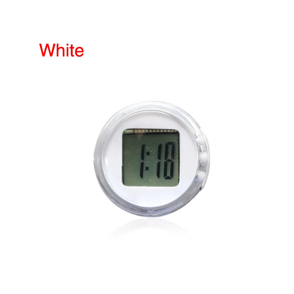 white clock Scl moto s-Универсальный moto rcycle часы водонепроницаемый палка-на кронштейн для мотоцикла часы мото цифровые часы мото часы ATV Racing - Цвет: white clock