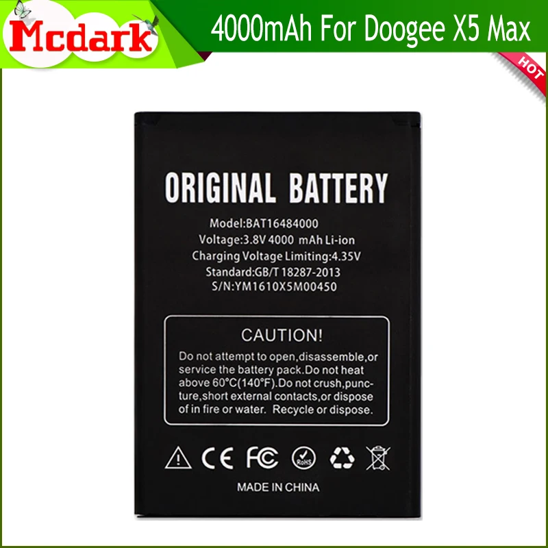 4000 мА/ч Батарея Для DOOGEE X5 Max Pro мА/ч. аккумулятор аккумуляторная батарея AKKU PIL