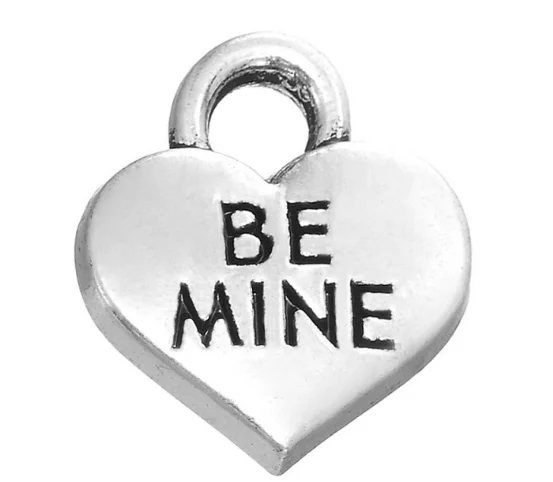 50 шт. подвески BE MINE heart lovee 14 4*16 мм серьги ручной работы браслет ожерелье ювелирное