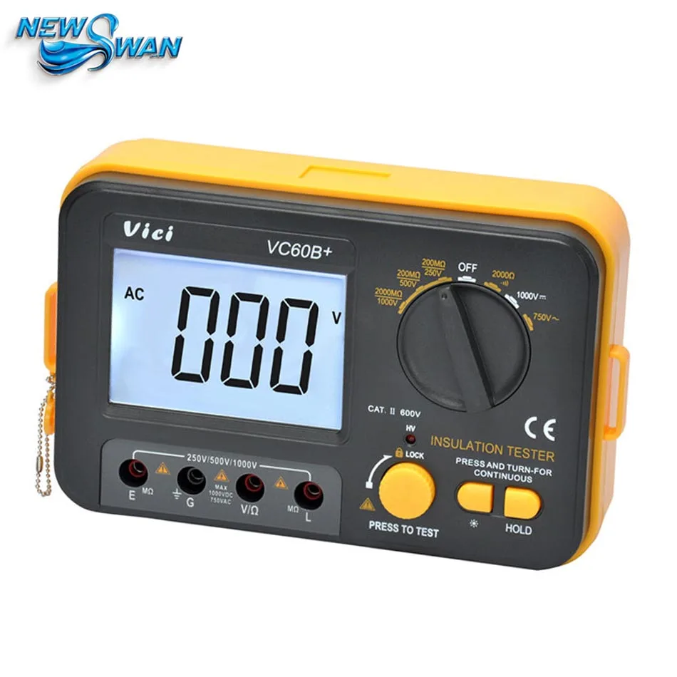 VC60B + цифровой тестер сопротивления изоляции VICI Megger MegOhm измеритель 250 в 500 1000