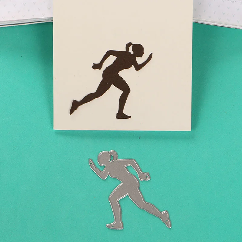 DUOFEN METAL CUTTING DIES running man and woman lace hollow DIY Scrapbook Paper Album 2018 new | Дом и сад