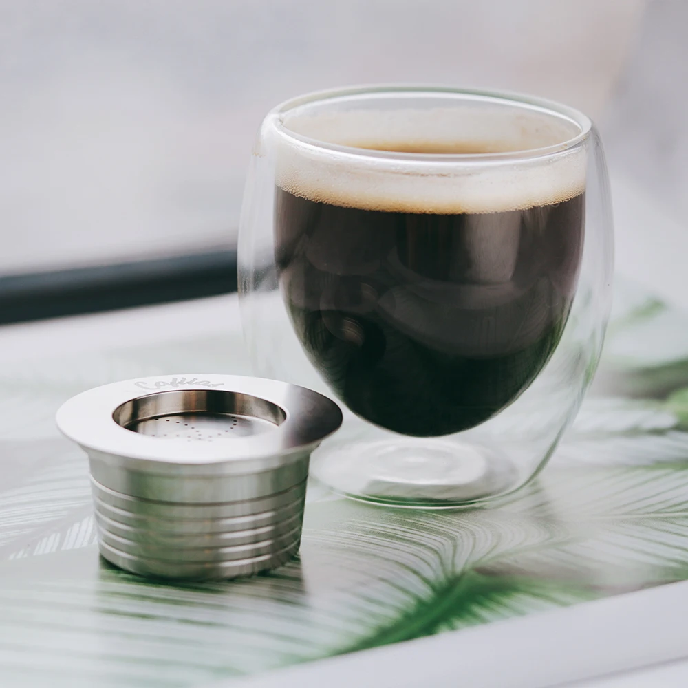 Совместима с LAVAZZA синяя Капсульная кофемашина многоразовая нержавеющая сталь кофейная капсула