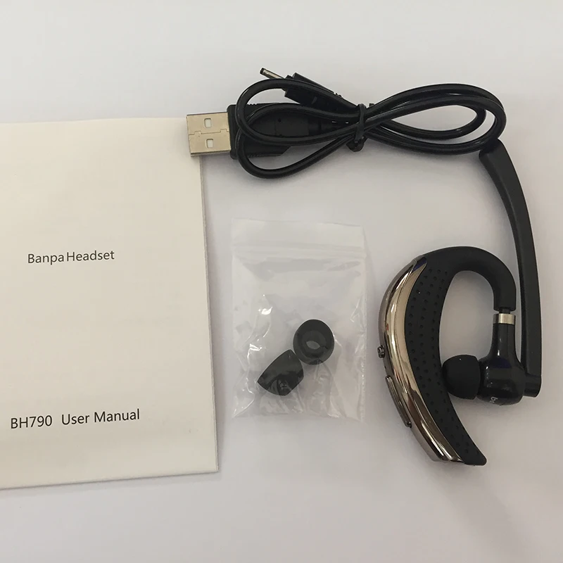 

BH790 Bluetooth Earphones Noise Cancelling Wireless Handsfree Business Headset with Microphone for Music