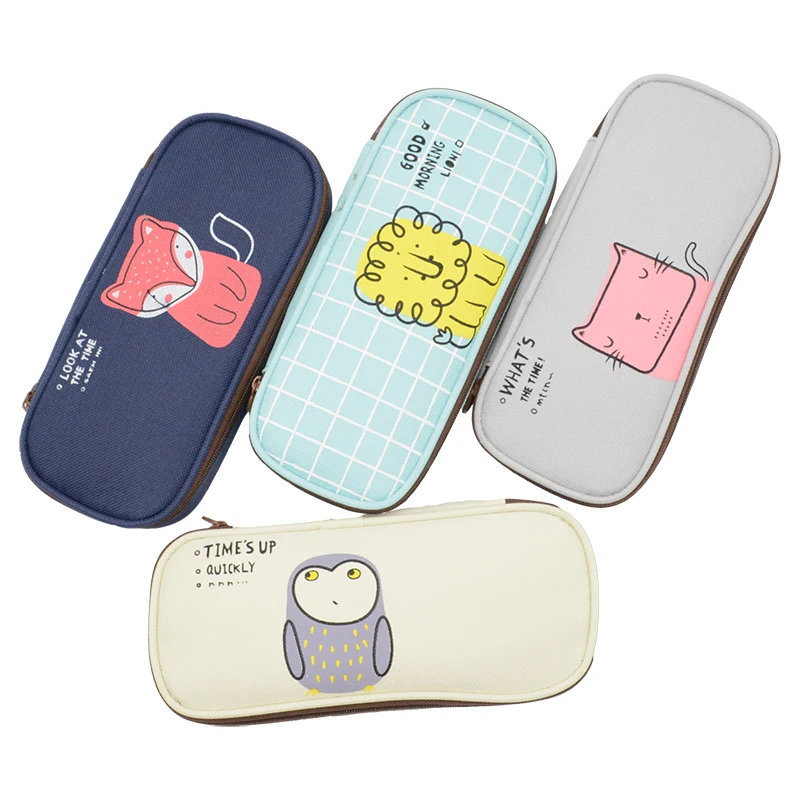 Чехол для карандашей футляр ручек в виде животных школьный кавайный чехол милый