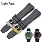 Ремешок изогнутый 20 мм 21 мм (DEEPSEA) для часов Rolex, резиновый браслет для часов Submariner GMT Pagani, браслеты для Omega Seamaster
