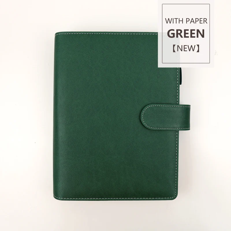 GREEN (WITH PAPER) MyPretties спокойной Binder Тетрадь a5 a6 планировщик Журнал Повестка DIY ретро Организатор школьные канцелярские - Цвет: GREEN (WITH PAPER)