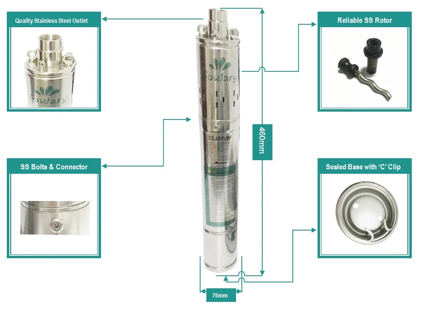 (Бесплатная доставка) Высококачественный погружной водяной насос постоянного