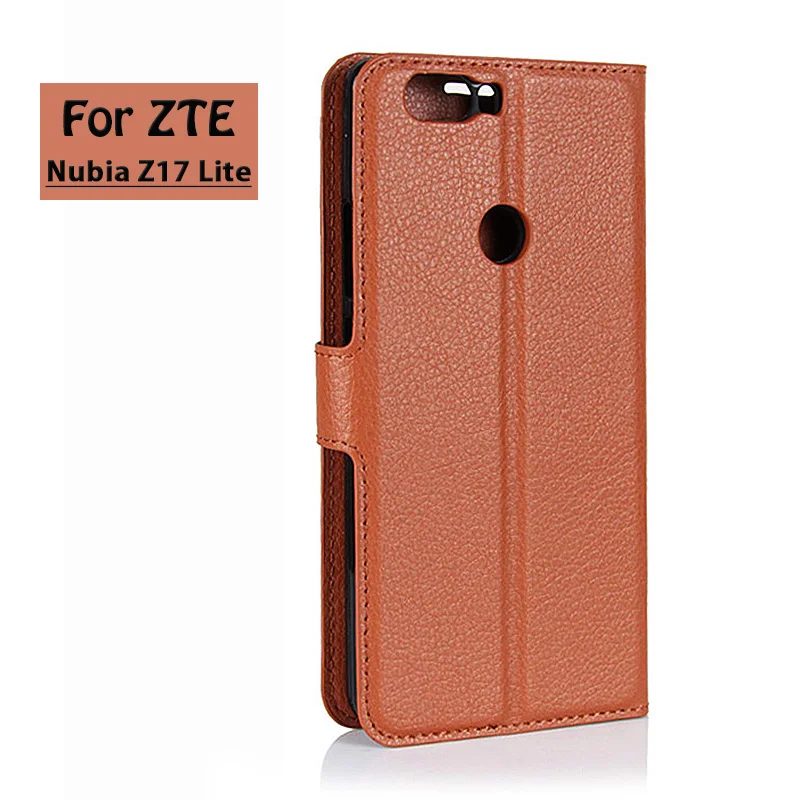 Кожаный чехол бумажник для ZTE Nubia Z17 Lite телефона V8 Mini с отделениями карт Blade V9 A610C