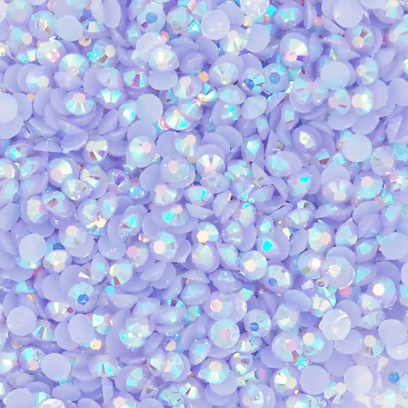 Лидер продаж 5000 шт. 3D Типсы для дизайна ногтей SS16 4 мм светильник-Фиолетовое желе AB