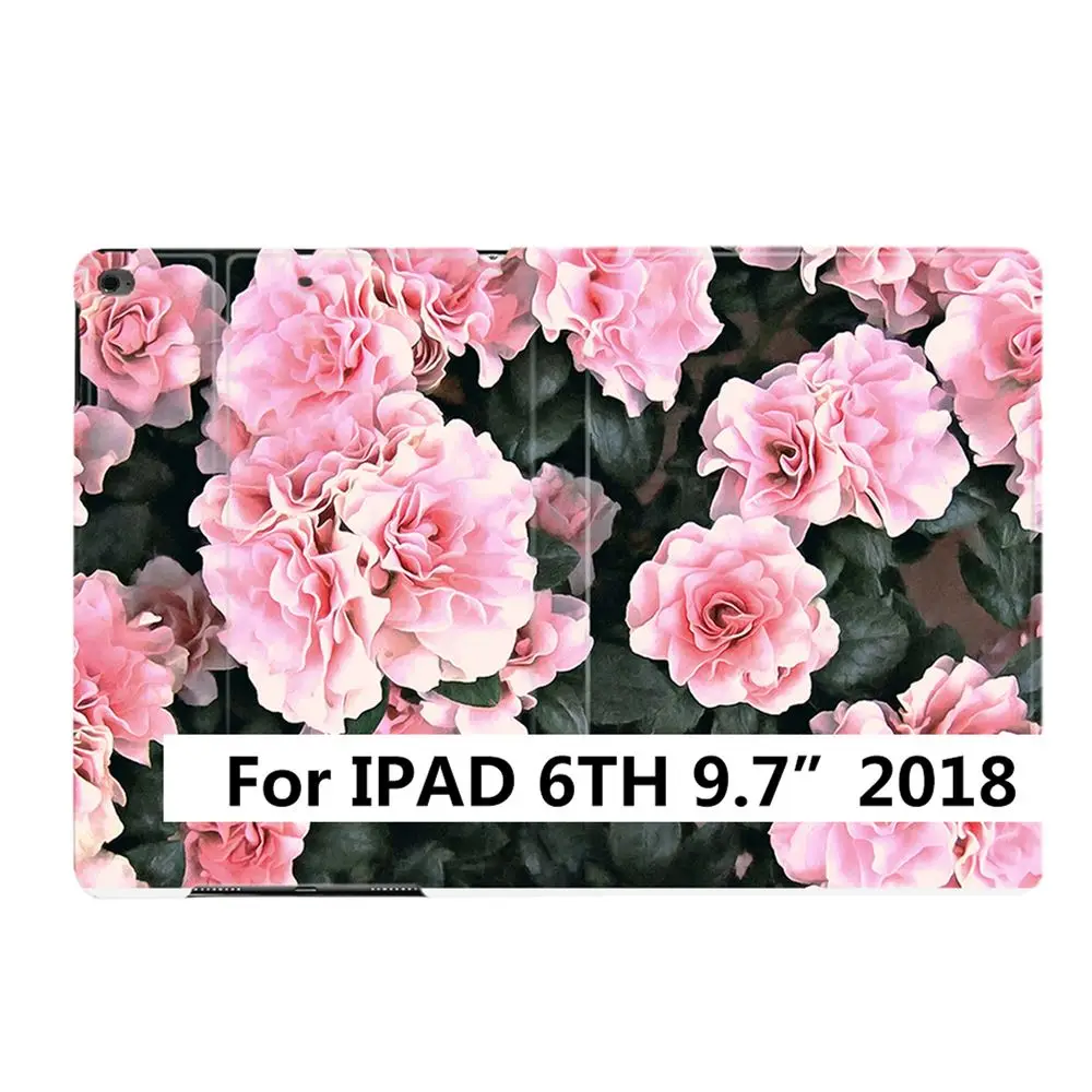 For iPad 9.7 2018 Модный красивый чехол-подставка с цветочным принтом из искусственной кожи для iPad Air 2 3 9," 56 7th 10,2" 10," PRO Mini 45 - Цвет: For iPad 9.7 2018