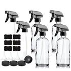 Прозрачные стеклянные флаконы с распылителем 500 мл, 4 шт., 16 унций, пустой многоразовый пусковой механизм для очистки эфирных масел