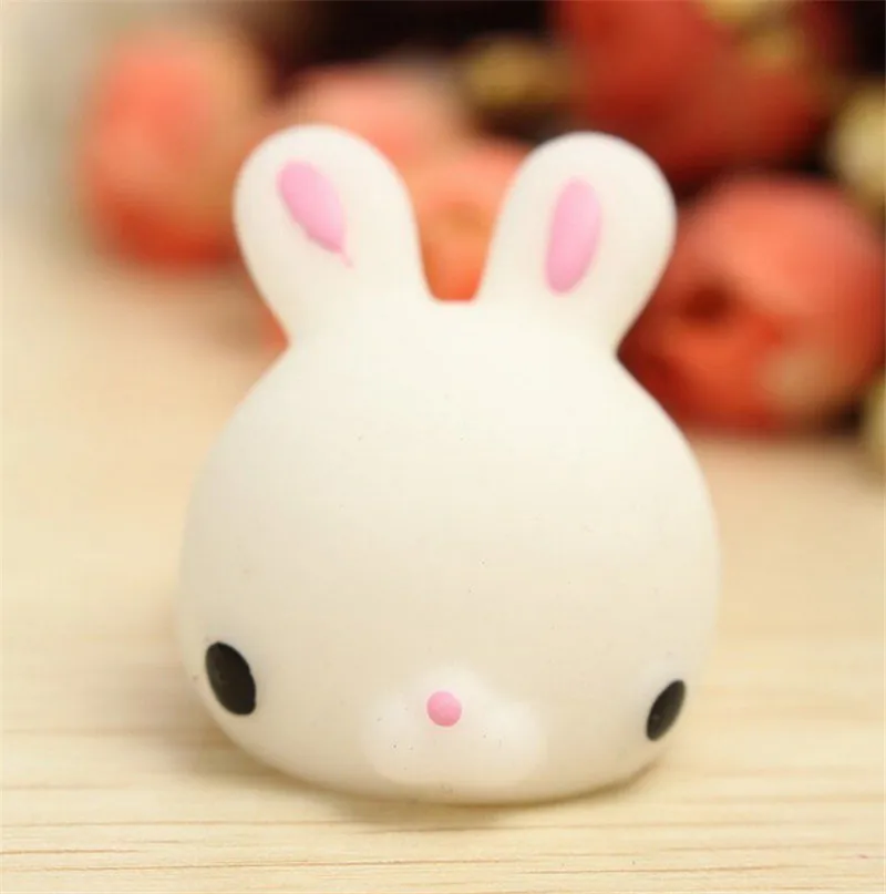 1 шт. Kawaii милый кролик сжимает Исцеление снятие стресса игрушка подарок декор медленно поднимающийся мобильный телефон талисманы ремни