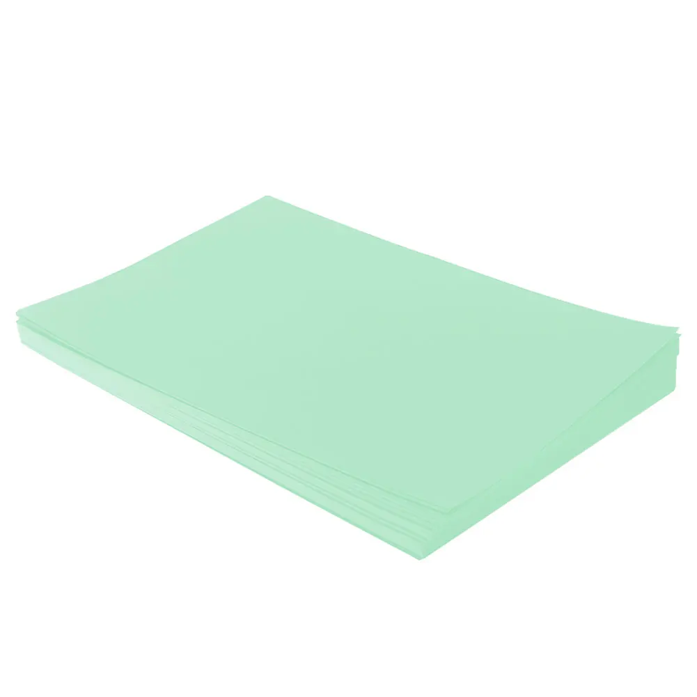 Light Green Цветная бумажная карта 100 шт. 160gsm A4 ремесла школьные принадлежности для студентов и офиса ручной работы канцелярские принадлежности Скрапбукинг - Цвет: Light Green