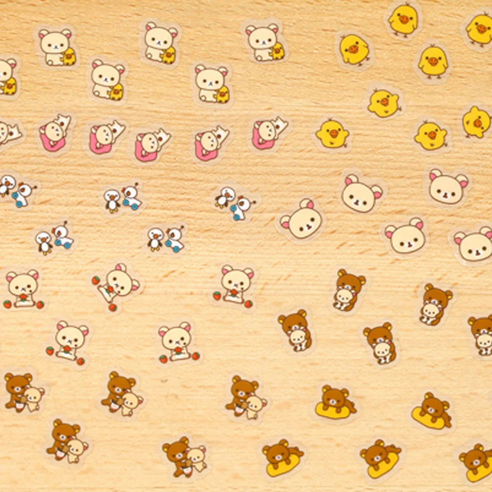 80 шт./лот, милые мини бумажные наклейки Rilakkuma, сумка с медведем, сделай сам, дневник, планировщик, декоративные наклейки, альбом, скрапбукинг, кавайные канцелярские принадлежности
