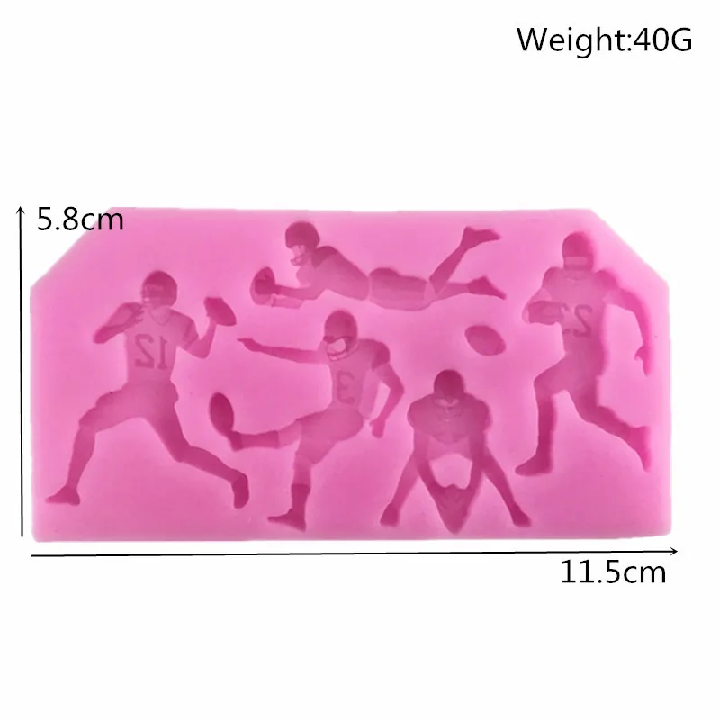 DIY регби силиконовые формы Шоколадные конфеты Силиконовые торта Американский