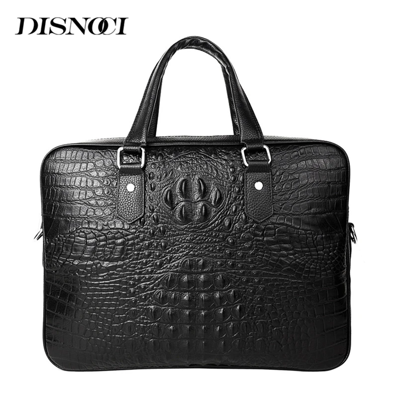Портфель DISNOCI мужской из натуральной кожи сумка мессенджер на плечо с