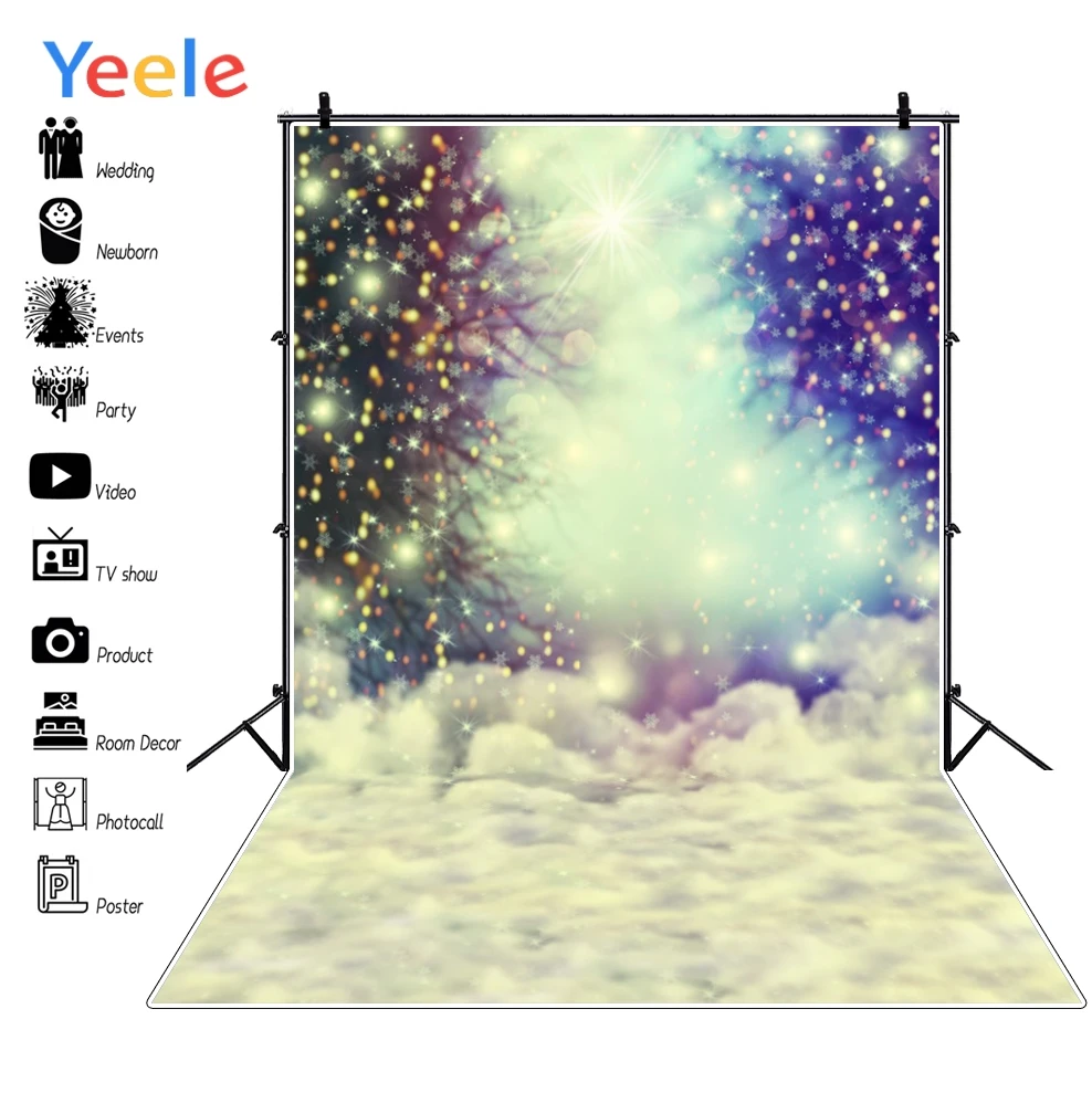 Yeele Wallpaper Party Backgroumd Tree Bokeh Lights Photography Backdrops Personalized Photographic Backgrounds For Photo Studio |