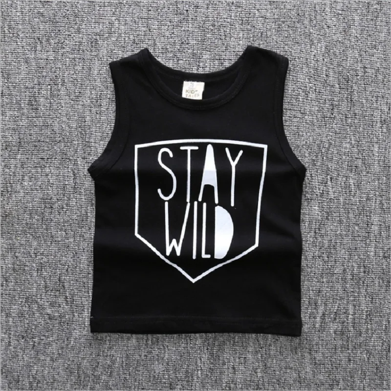 Sleeveless Baby Boys T-Shirts Cotton Infant Tees Shirt Tops Toddler Vest Clothes Girl T Children Singlet Outfit | Мать и ребенок