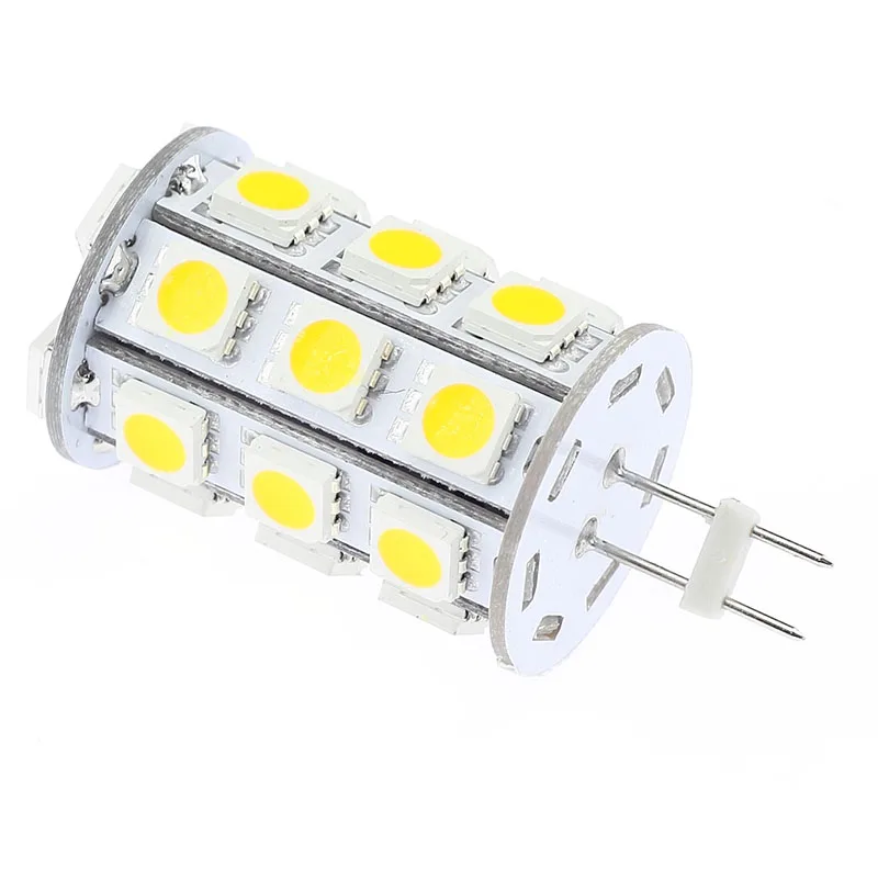 Фото Светодиодная лампа G4 12 В/24 В 27 светодиодов 5050 SMD сверхъяркая для лодки с Светодиодная лампа G4 12 В/24 В 27 светодиодов 5050 SMD сверхъяркая для лодки с