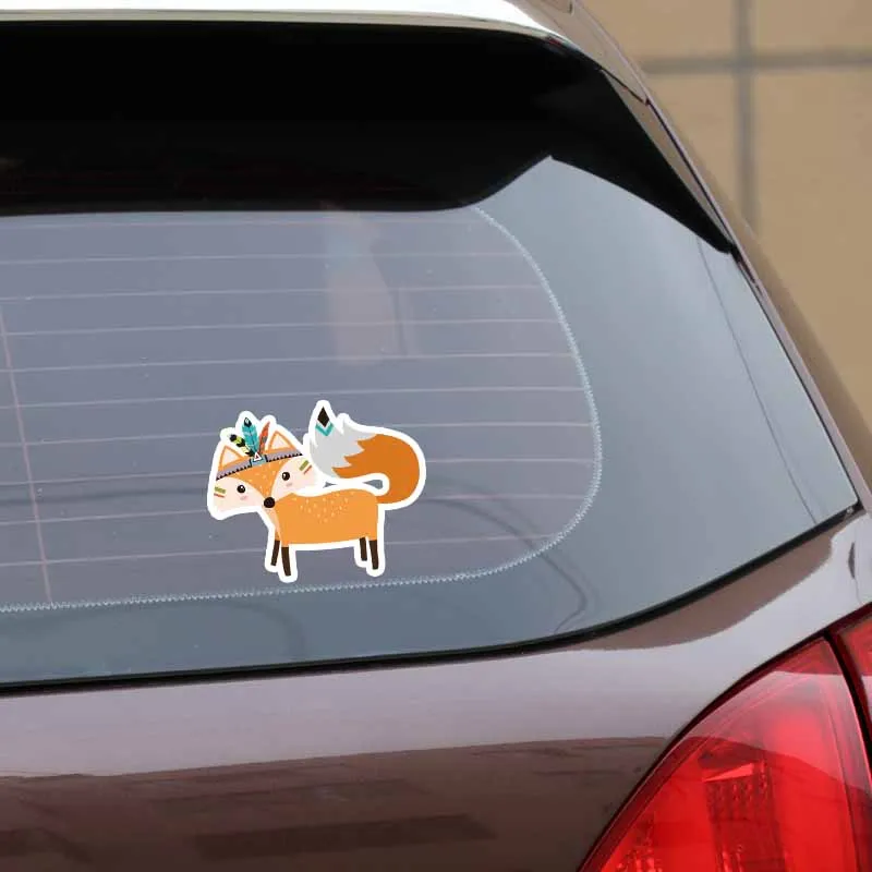 YJZT 13.5CM*11CM Beautiful Cartoon Animal Fox Decoration Patterns Decal PVC Car Sticker 5-0971 | Автомобили и мотоциклы