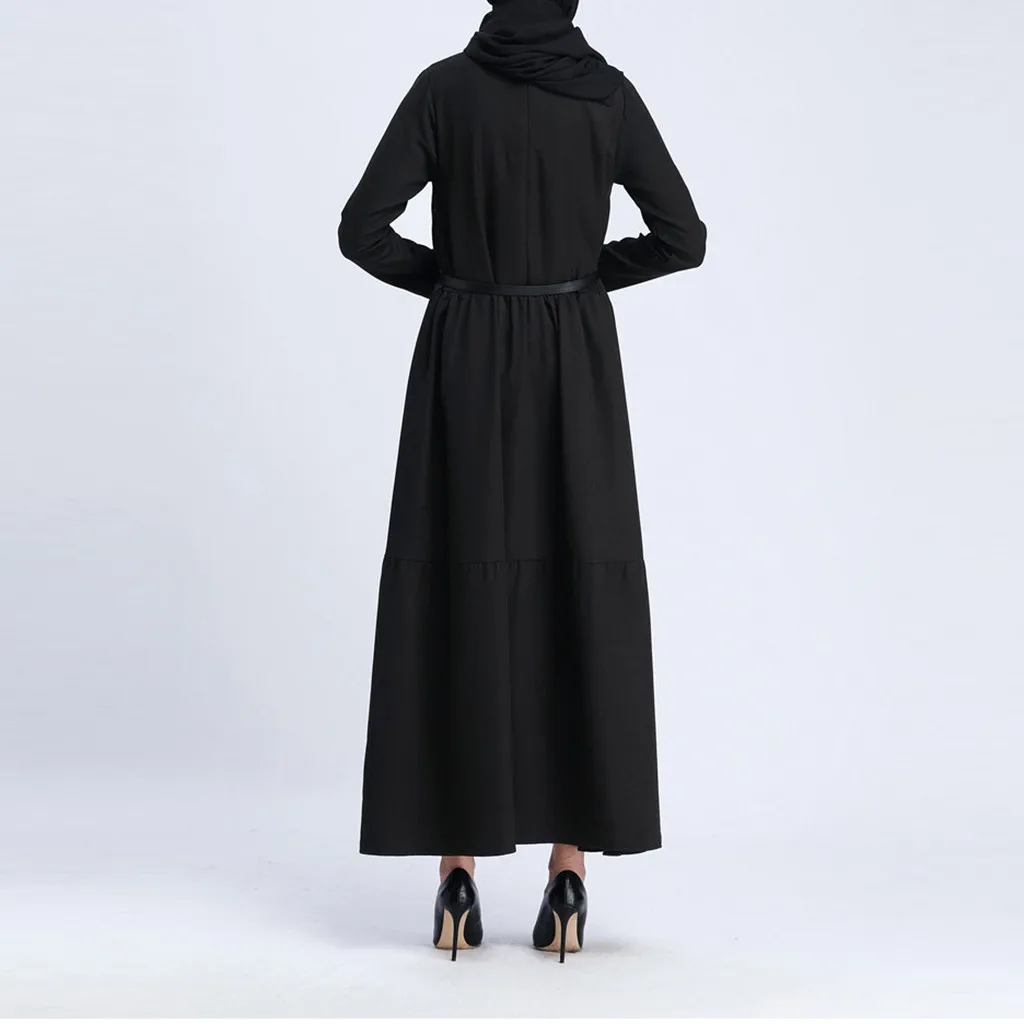 Новая модная мусульманская абайя Платье женское 2019 мусульманское Макси платье