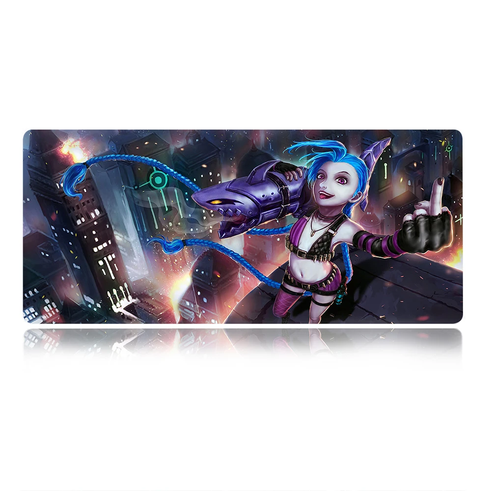 YIMAOC Jinx League of Legends коврик для мыши 40x90 см компьютерный коврик для мыши Противоскользящий коврик для игровой мыши из натурального каучука