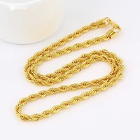 heavy thick rope chain solid yellow gold filled mens necklace knot chain 24in7mm
