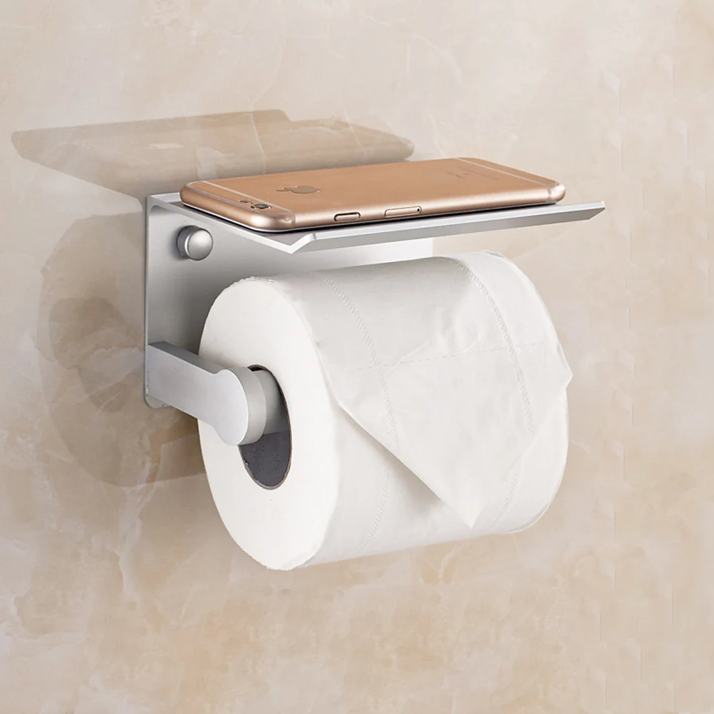 2018 многофункциональный держатель для туалетной бумаги алюминиевая полка ванной
