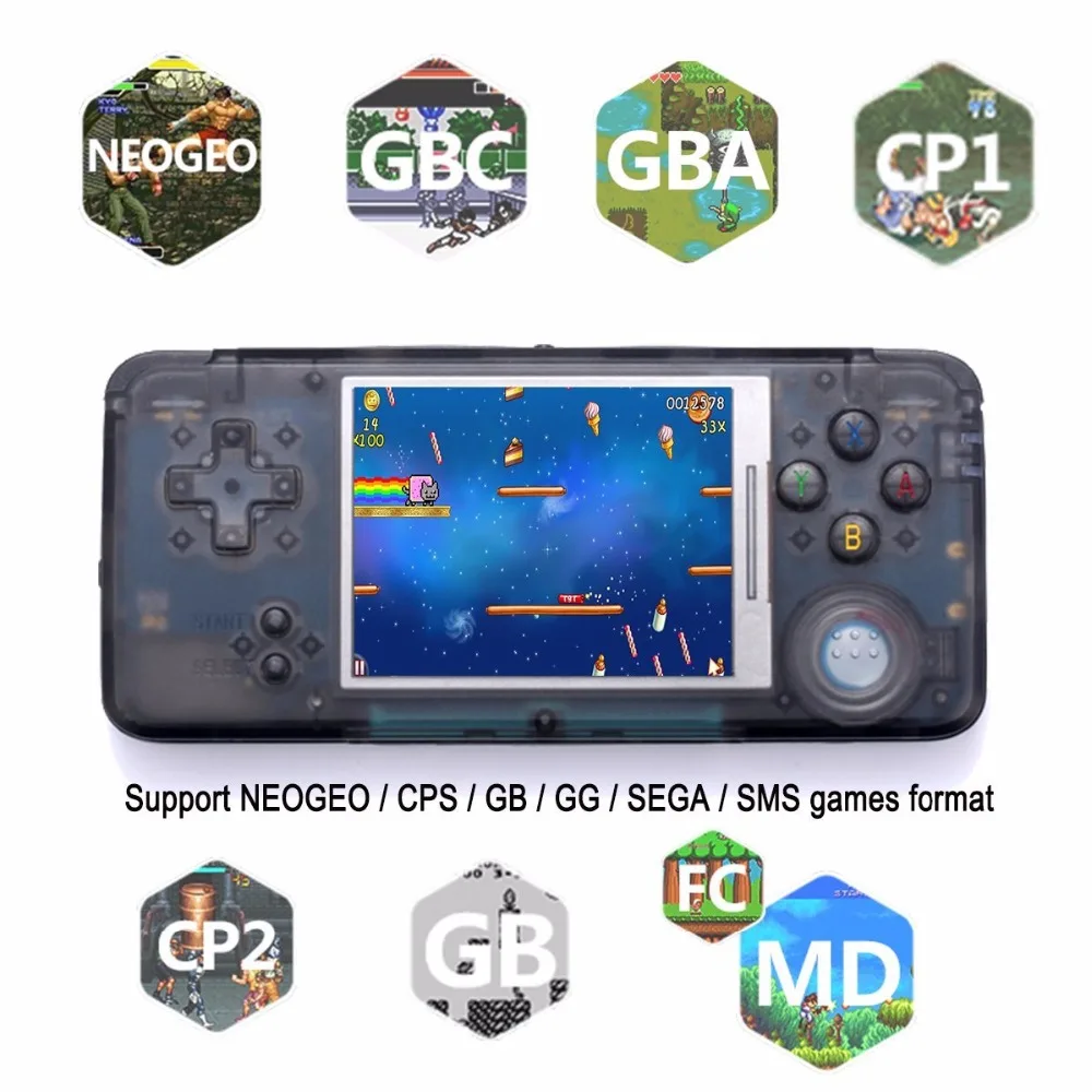 AAAE Powkiddy Ретро портативная игровая консоль плеер ТВ Видео 3 0 дюймов 16 Гб