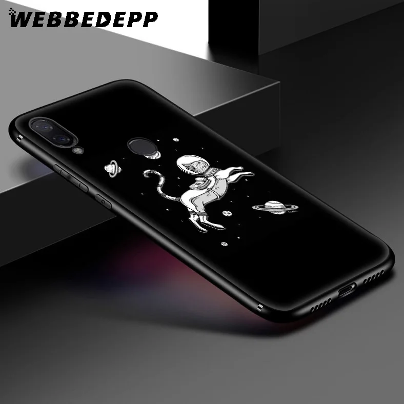WEBBEDEPP Blue Eyes in Black Cat Soft Case for Xiaomi Redmi K20 7A 4A 4X 5 5A 6 6A S2 Note 8 4 7 Pro Plus Prime |