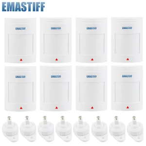 Бесплатная доставка! 8 шт.лот Проводной PIR датчик движения детектор сигнализации PIR инфракрасный датчик движения для GSM сигнализации и домашней безопасности