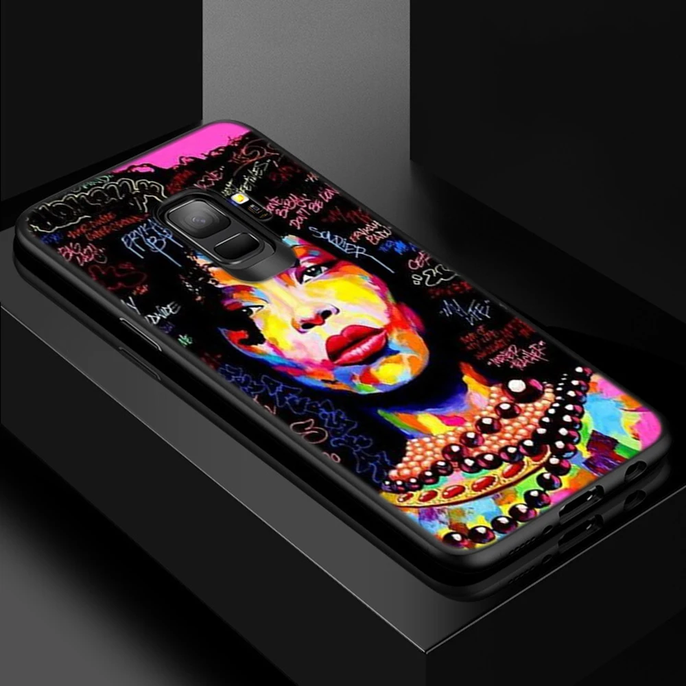 WEBBEDEPP Anette Tjaerby Gal афро волос поп арт ТПУ чехол для Samsung Galaxy A10 A30 A40 A50 A70 A6 A8 A9 J6 2018 Note 8 9