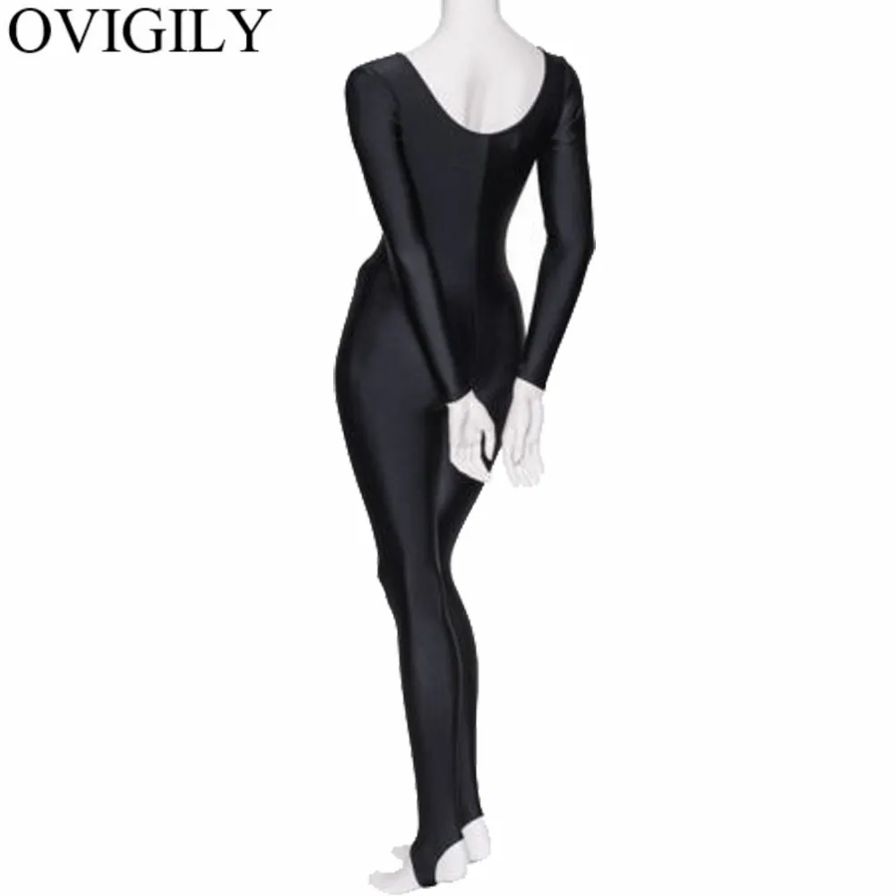 OVIGILY женские блестящие танцевальные костюмы с длинным рукавом для