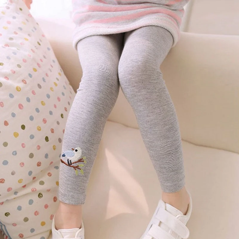 Леггинсы для маленьких девочек весенне осенние узкие брюки карандаш милые