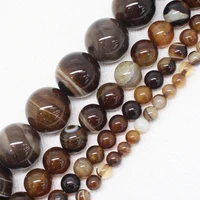 wholesale 6 12mm dark coffe stripe agates round loose beads 15 sf8for jewelry making can mixed wholesale