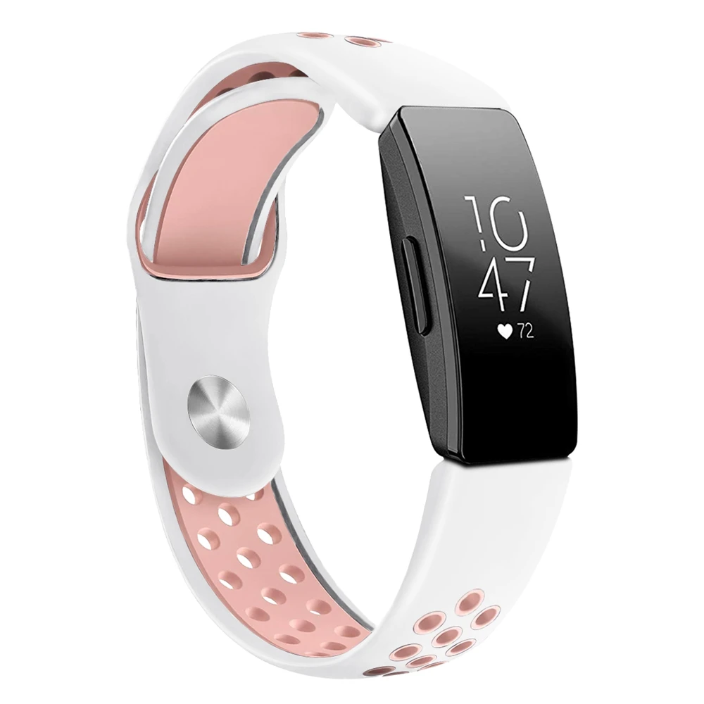 Двухцветный силиконовый ремешок для Fitbit Inspire HR спортивные вентиляционные